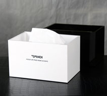 簡約亞克力長方形黑白色紙巾盒